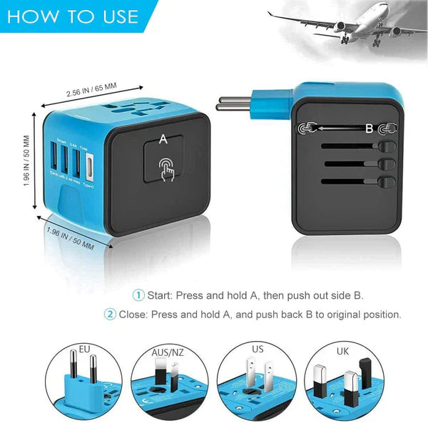 Multi-Port Travel Adapter — All-in-One Universal Charger