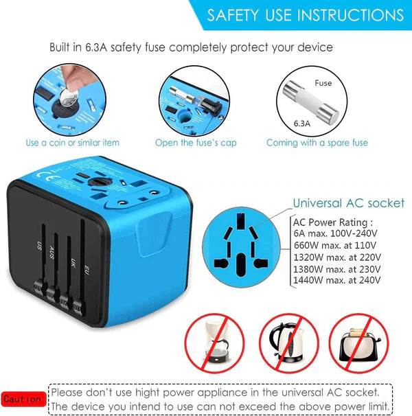Multi-Port Travel Adapter — All-in-One Universal Charger