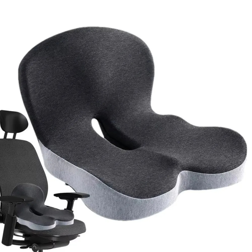 Ergonomic Memory Foam Lumbar Seat Cushion — All-Day Back Support