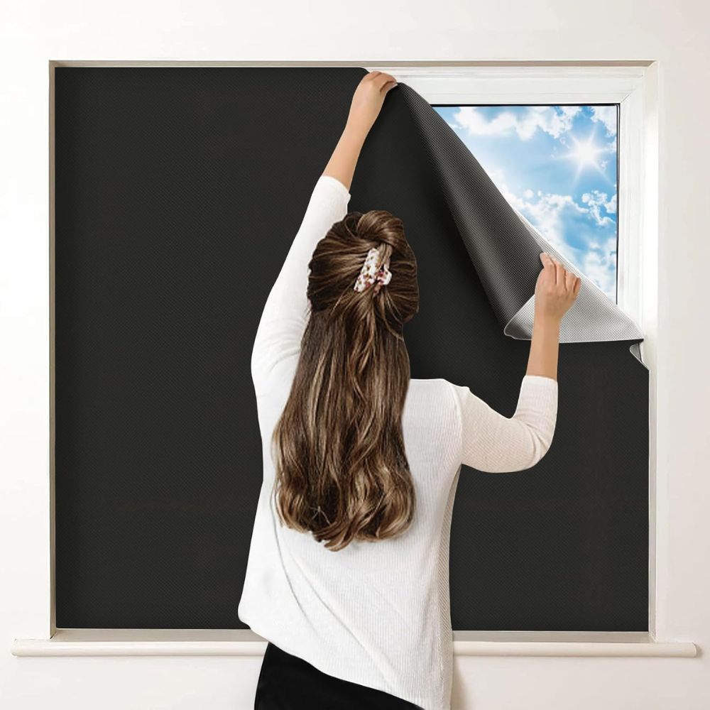 Adhesive Blackout Window Shade — No-Drill Light Blocking