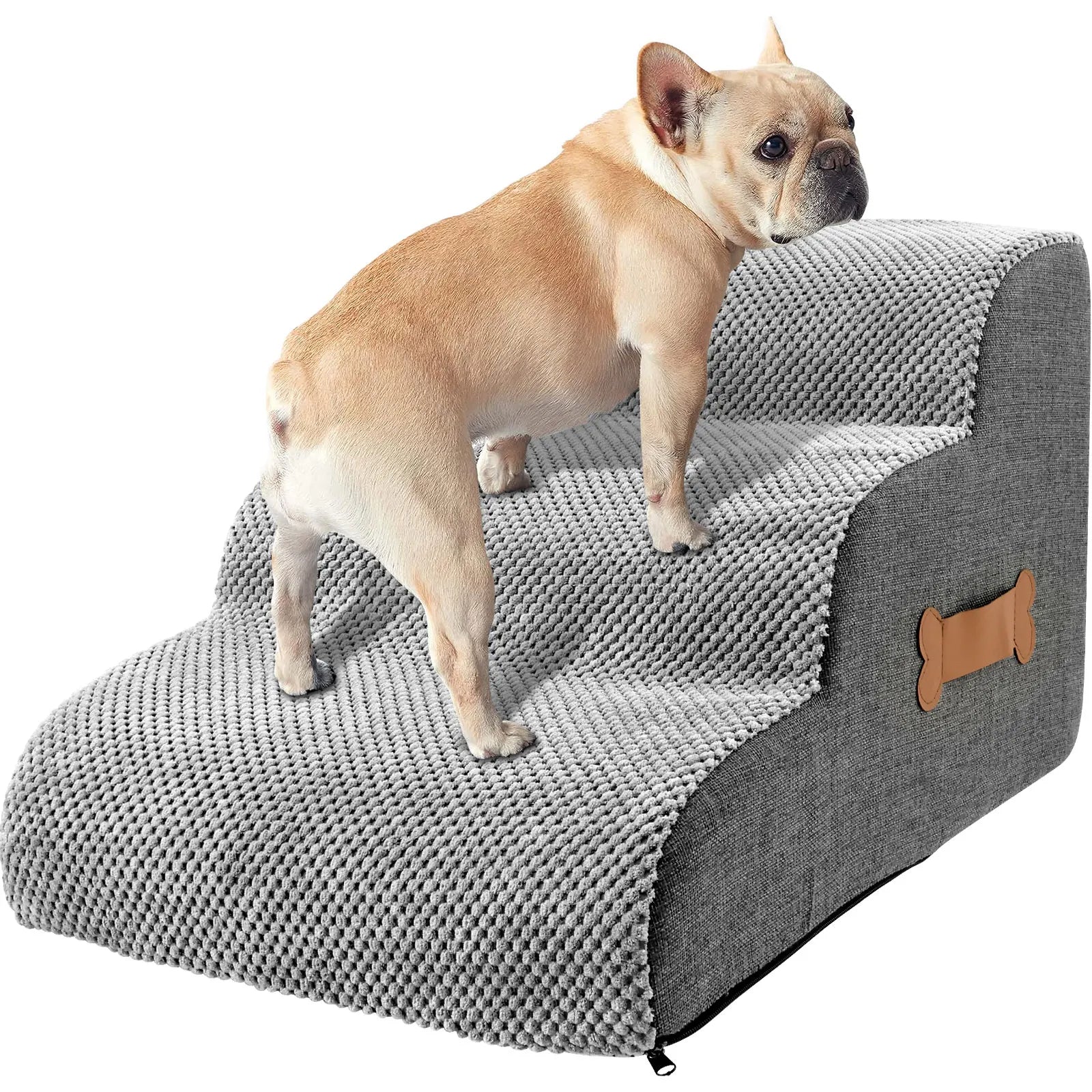 Dog Stairs for Bed — Soft, Sturdy Pet Steps
