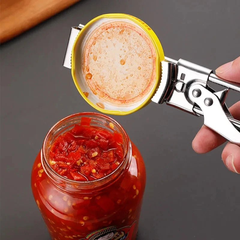Adjustable Stainless Steel Jar Opener — Easy-Grip Lid Remover