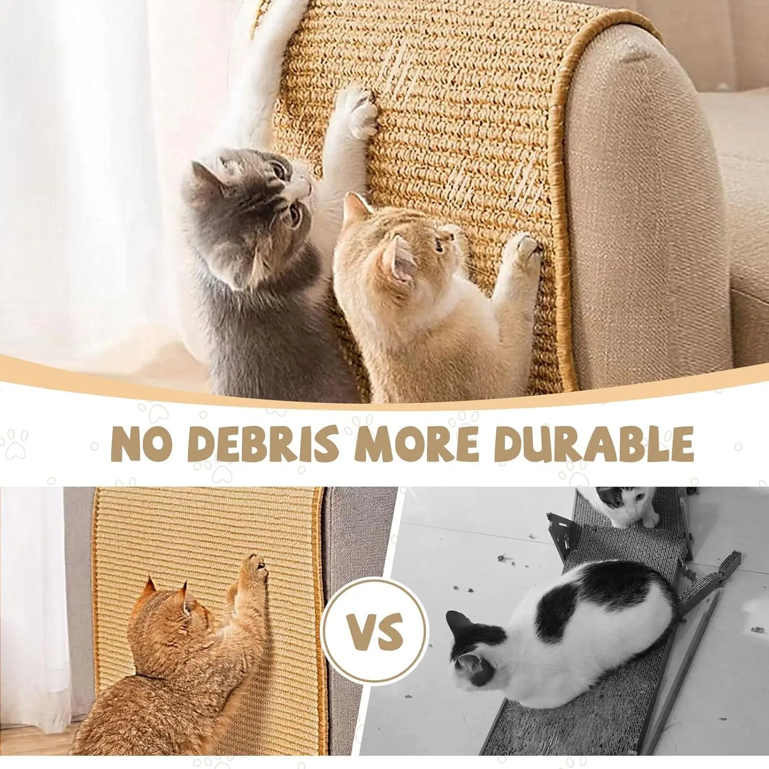 Sisal Cat Scratcher Board Mat — Durable Scratch & Play
