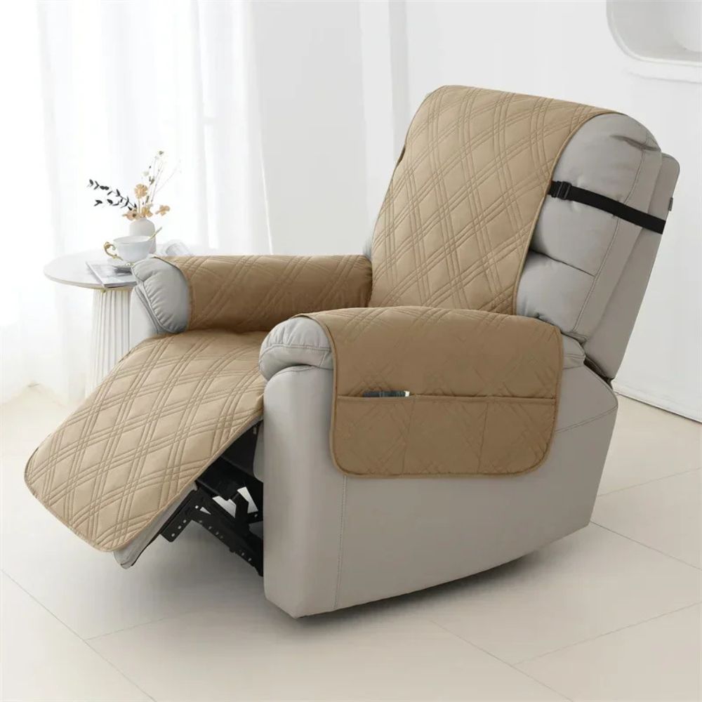 Waterproof Quilted Recliner Chair Cover — Spill & Pet Protection
