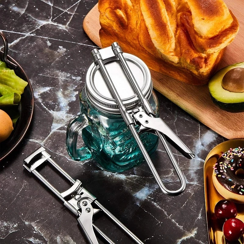 Adjustable Stainless Steel Jar Opener — Easy-Grip Lid Remover