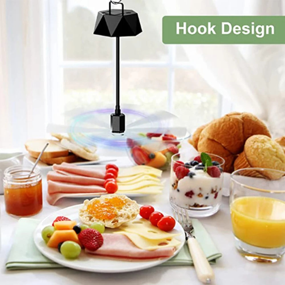 Outdoor Fly Repellent Fan — Keep Bugs Off Your Food