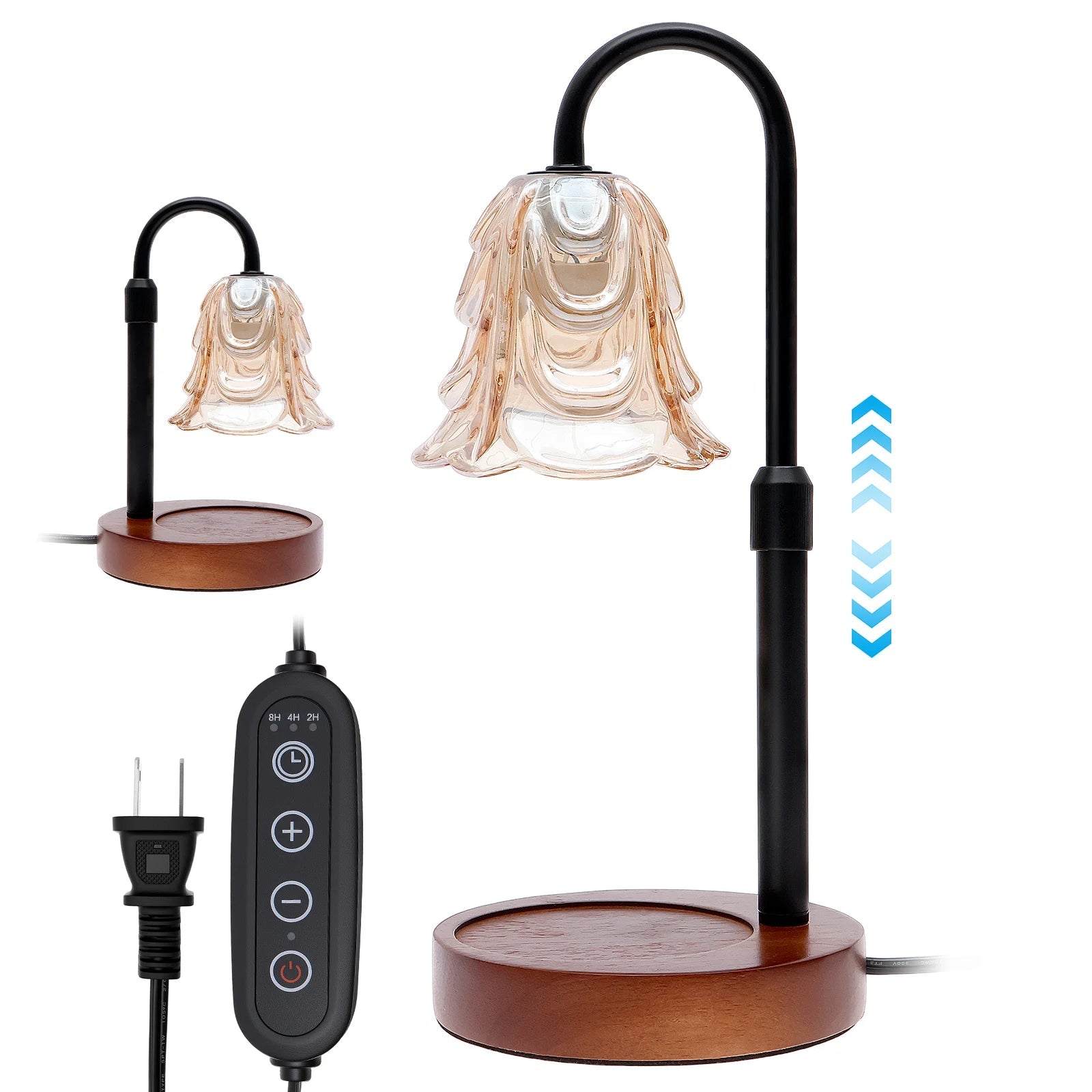 Flower Dimmable Candle Warmer Lamp — Flame-Free Fragrance