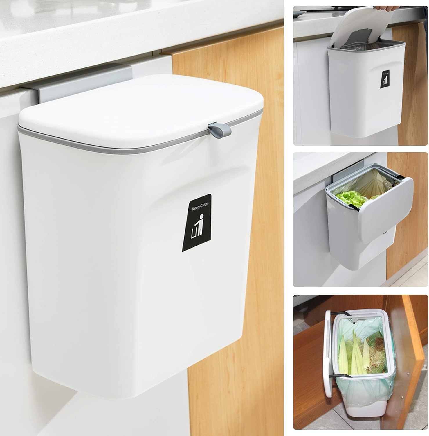 2.4-Gallon Kitchen Compost Bin — Countertop or Under-Sink