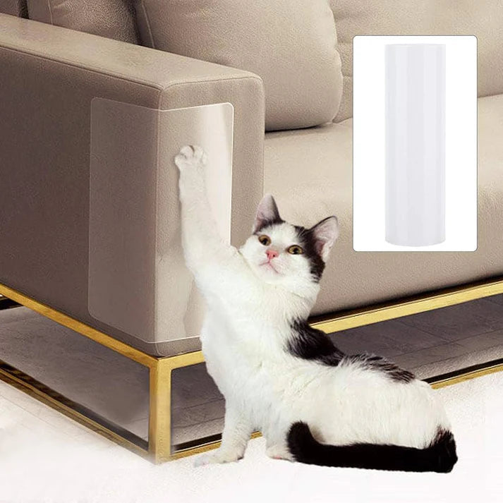 Clear Cat Furniture Scratch Protector — Self-Adhesive Sheet