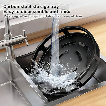 3-Tier Swivel Metal Organizer — 360° Rotating Storage