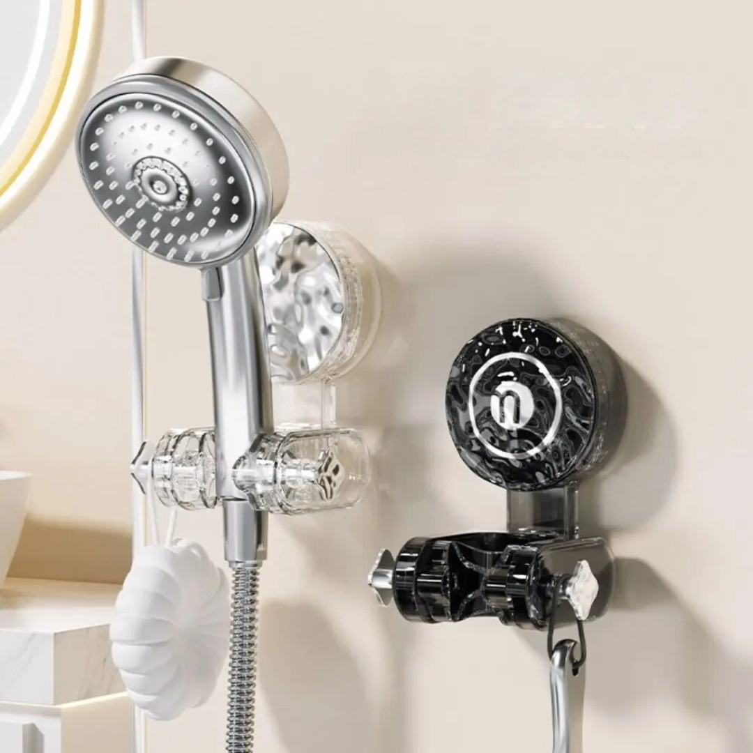 Adjustable Shower Head Holder — Suction Mount, Swivel Head