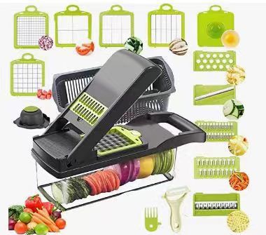 18-in-1 Vegetable Slicer — Multi-Blade Prep Set with Container