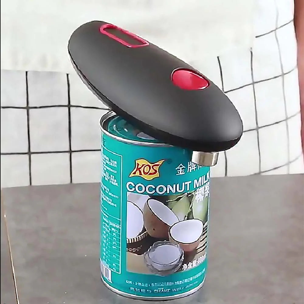 Automatic Electric Can Opener — One-Touch, Smooth-Edge