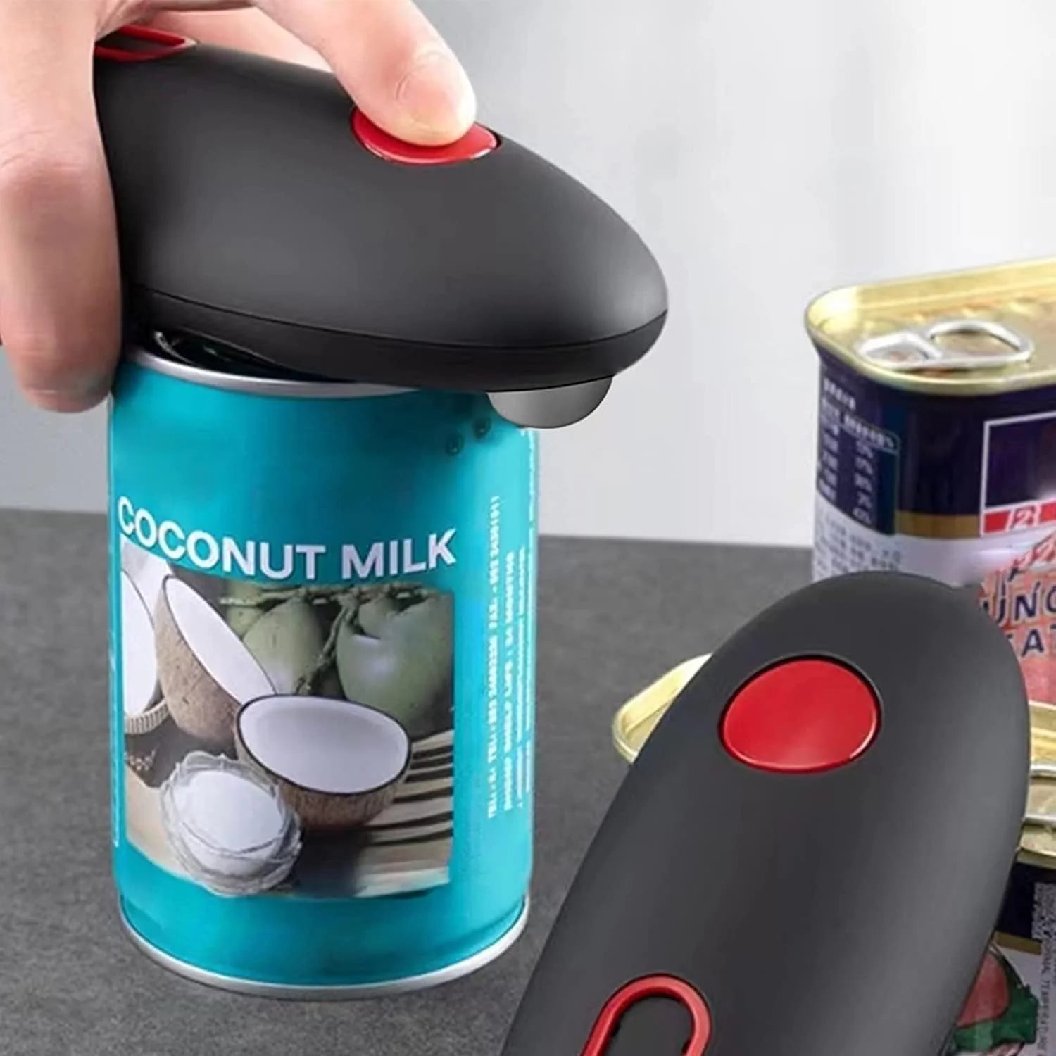 Automatic Electric Can Opener — One-Touch, Smooth-Edge