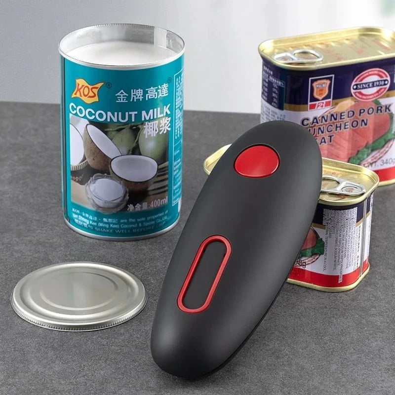 Automatic Electric Can Opener — One-Touch, Smooth-Edge