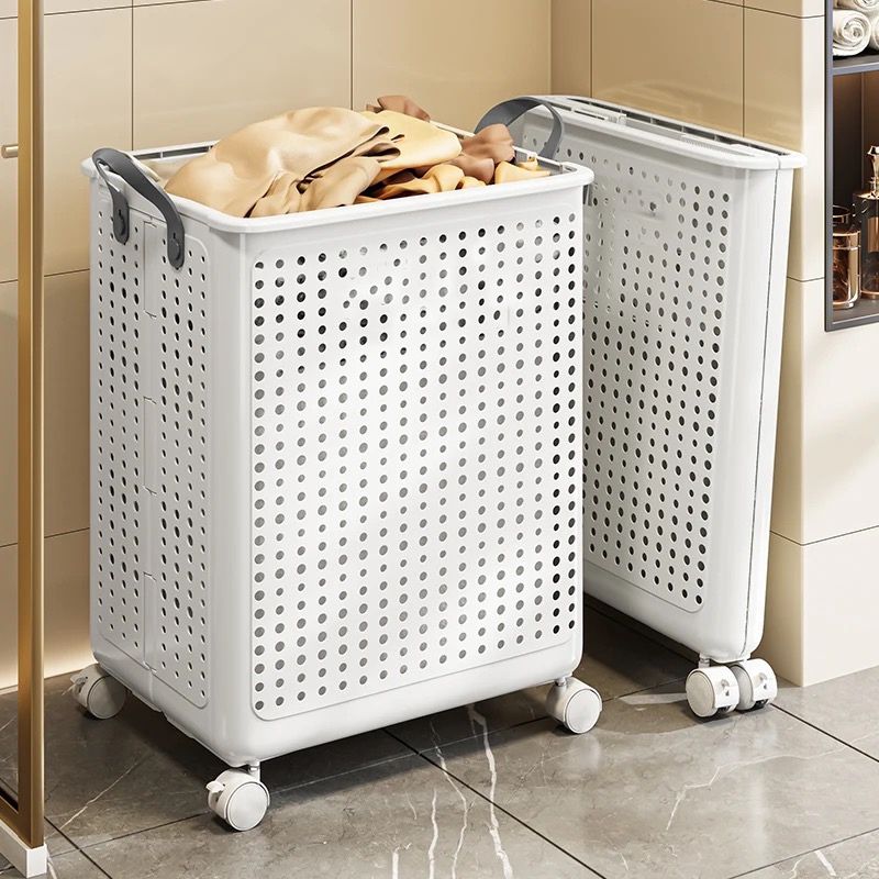 Foldable Laundry Basket with Wheels — High-Capacity & Space-Saving