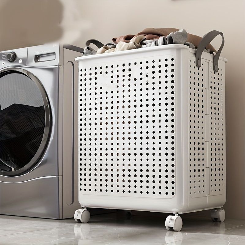 Foldable Laundry Basket with Wheels — High-Capacity & Space-Saving