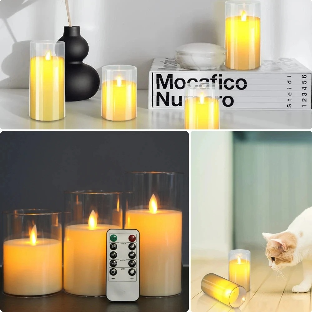 Realistic Flameless Candles with Remote — Safe LED Glow