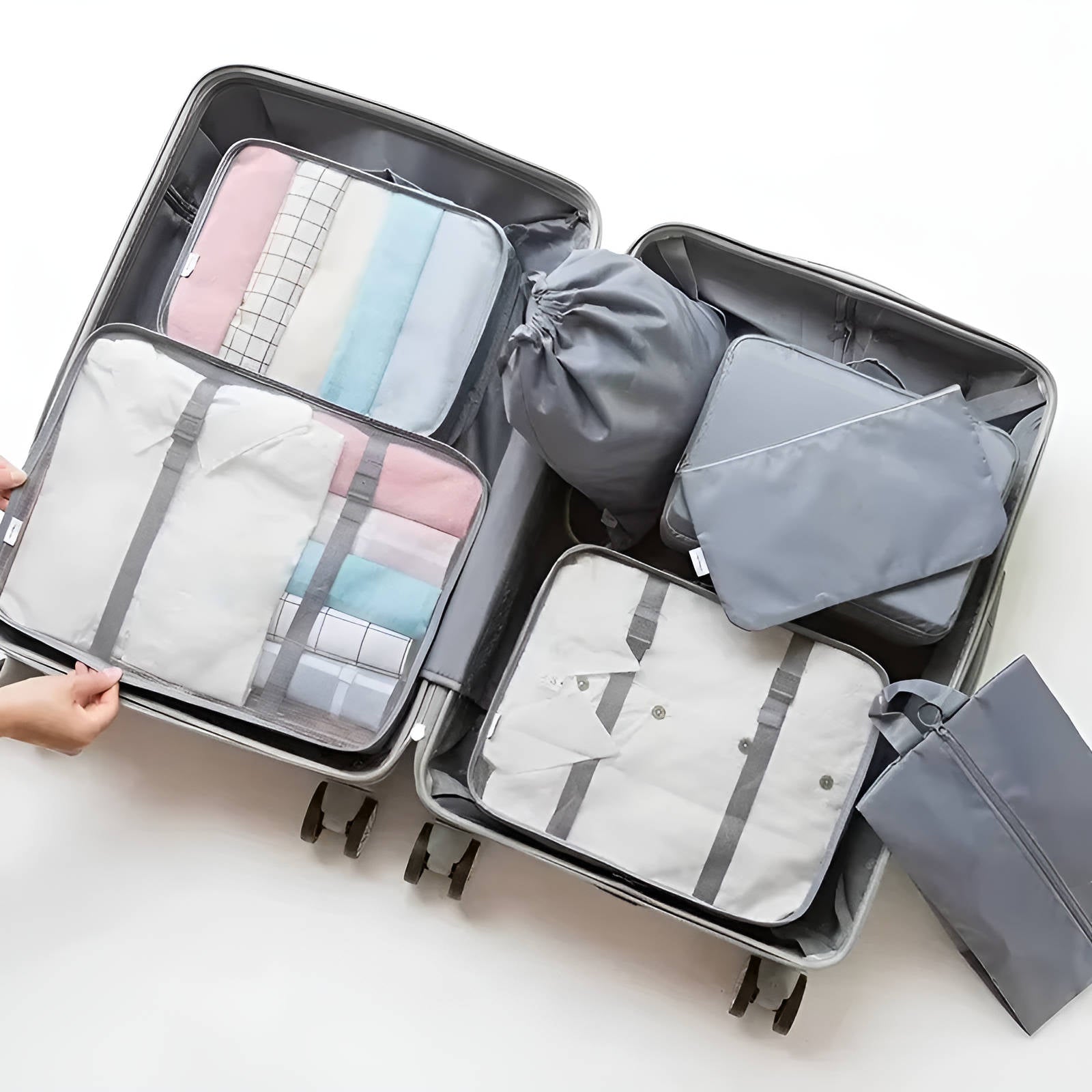 7-Set Packing Cubes for Travel — Organised, Space-Saving Set
