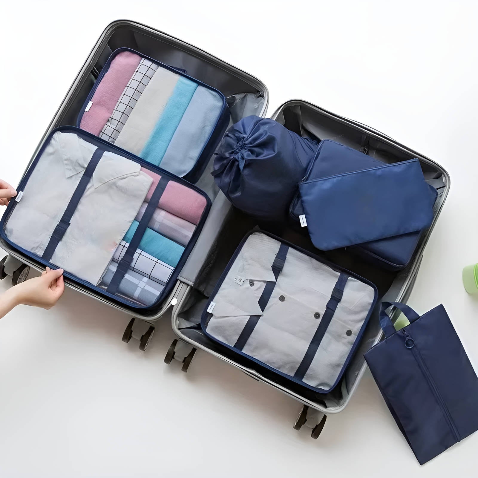 7-Set Packing Cubes for Travel — Organised, Space-Saving Set