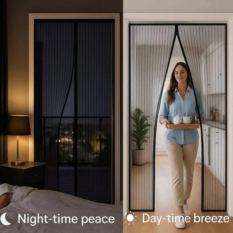 Magnetic Screen Door — Hands-Free Bug Screen, Custom Sizes