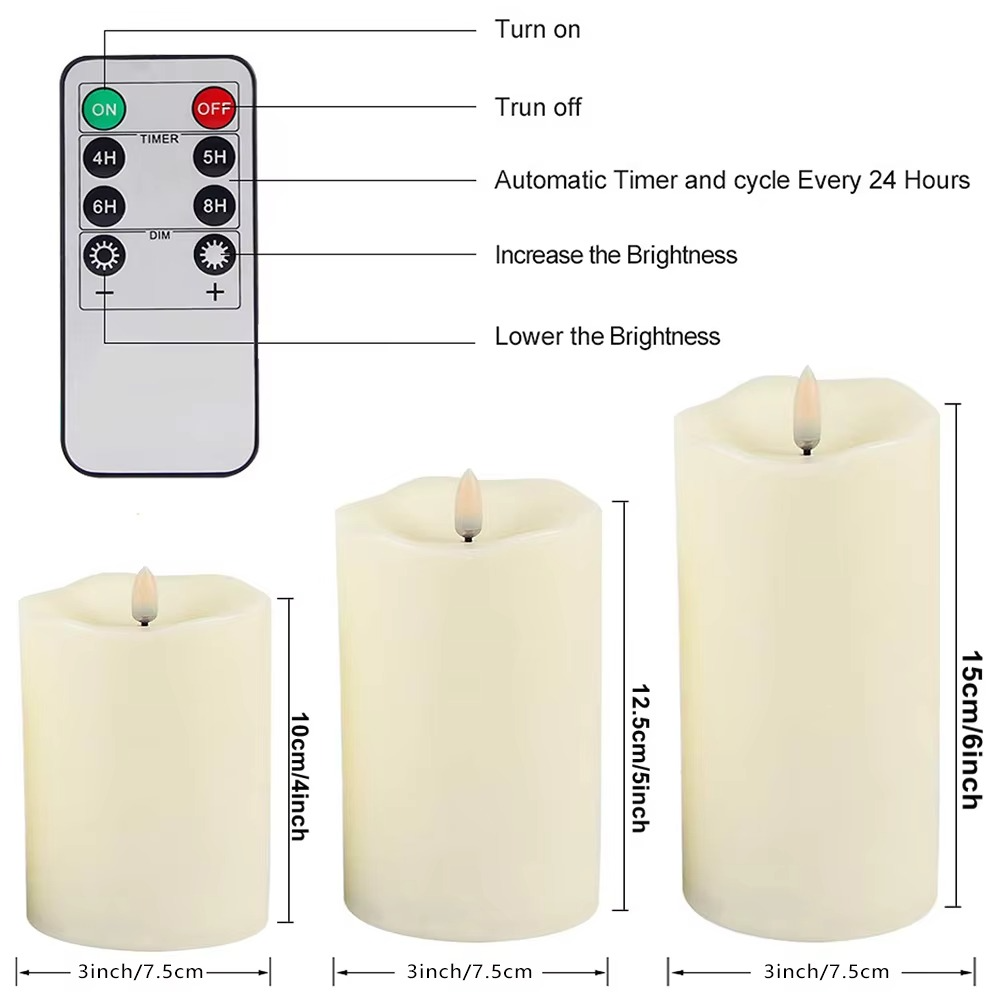 Realistic Flameless Candles with Remote — Safe LED Glow