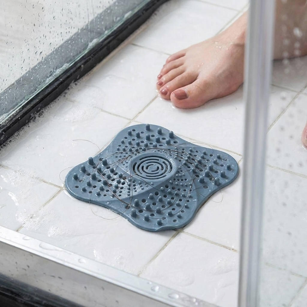 Anti Blocking Spiral Shower Drain Hair Catcher lifestyle