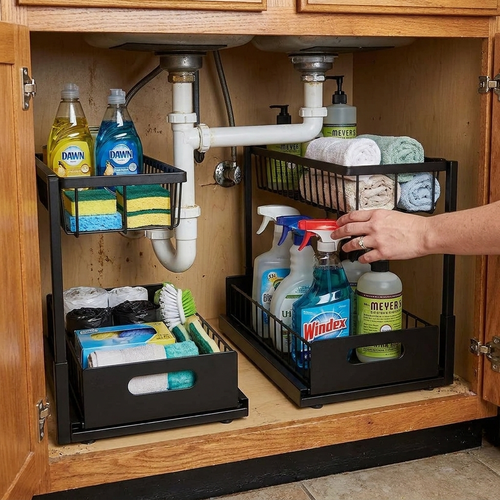 2 Tier Slide Out Under Sink Organizer lifestyle