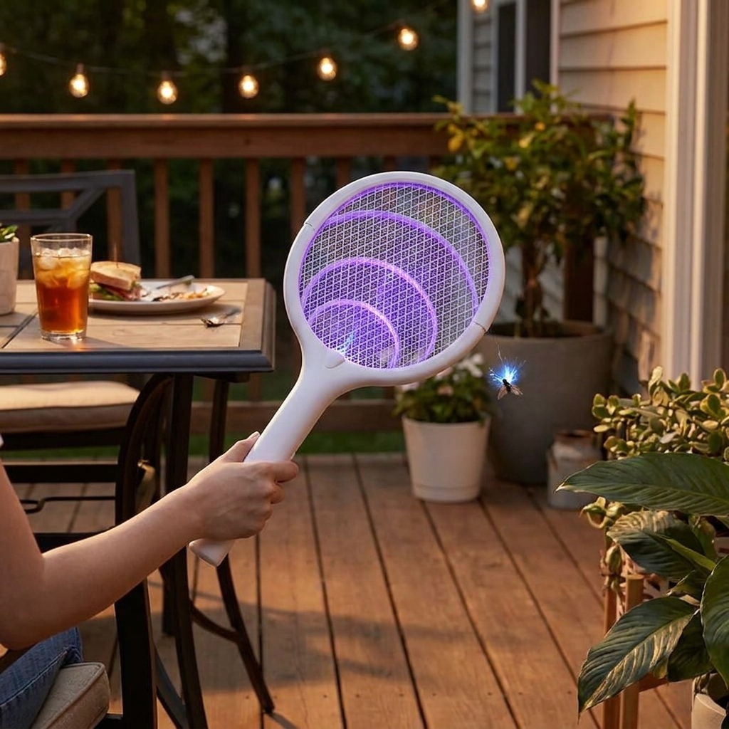 5 in 1 Bug Zapper Racket lifestyle