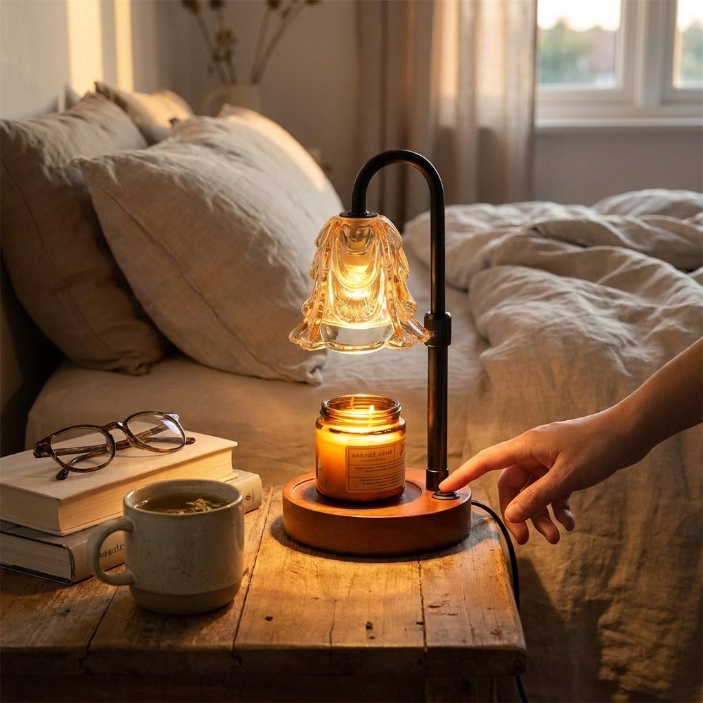 Flower Dimmable Candle Warmer Lamp lifestyle