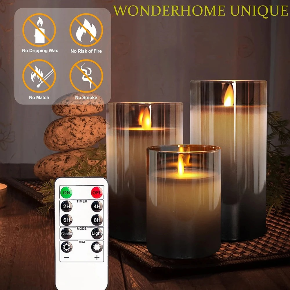 Realistic Flameless Candles with Remote — Safe LED Glow