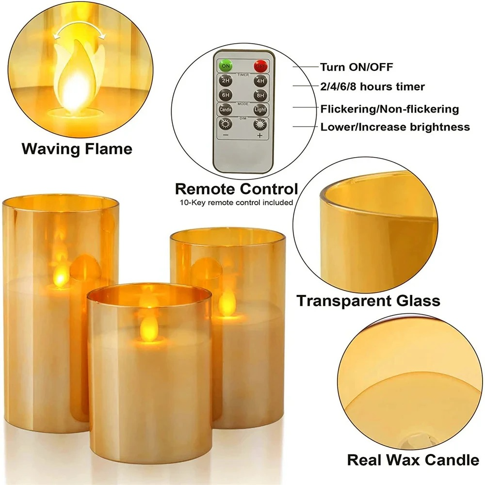 Realistic Flameless Candles with Remote — Safe LED Glow