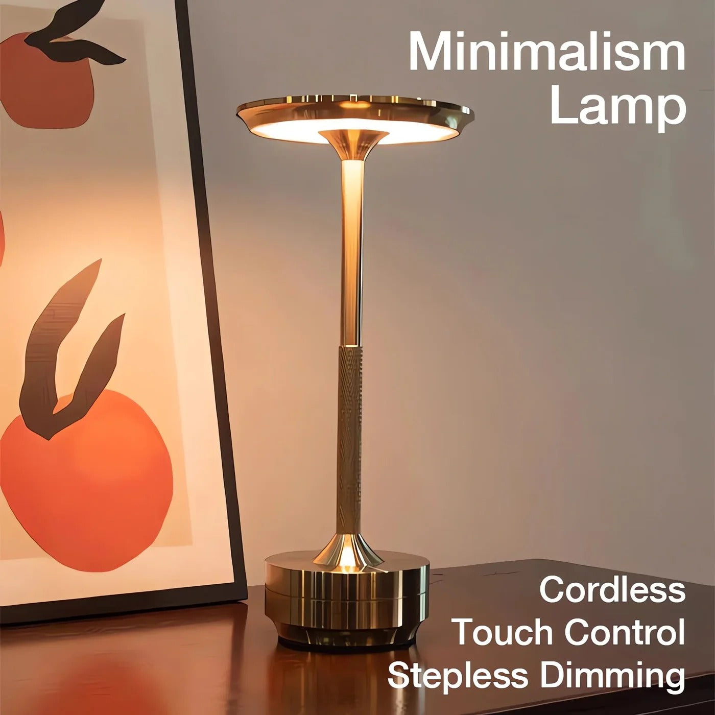 Cordless Nordic Table Lamp — Touch Control, Modern Accent Light