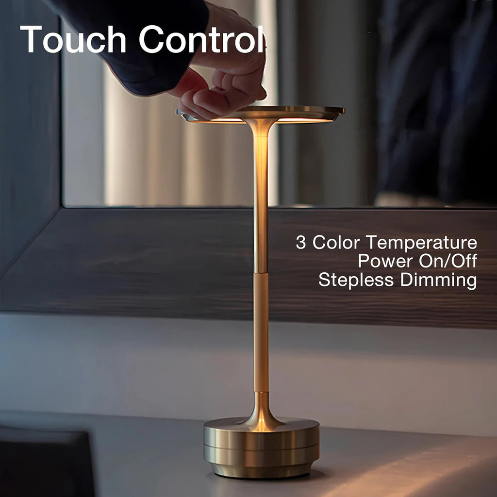 Cordless Nordic Table Lamp — Touch Control, Modern Accent Light