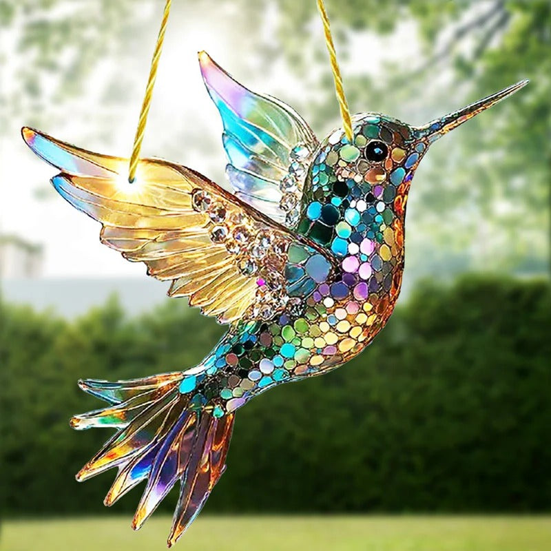 Hummingbird Suncatcher — Colourful Light-Catching Décor