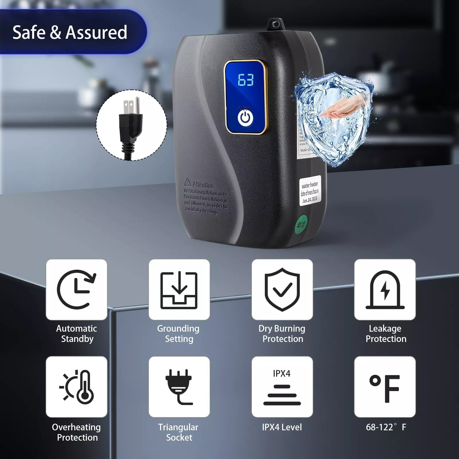 Tankless Instant Water Heater — On-Demand Hot Water