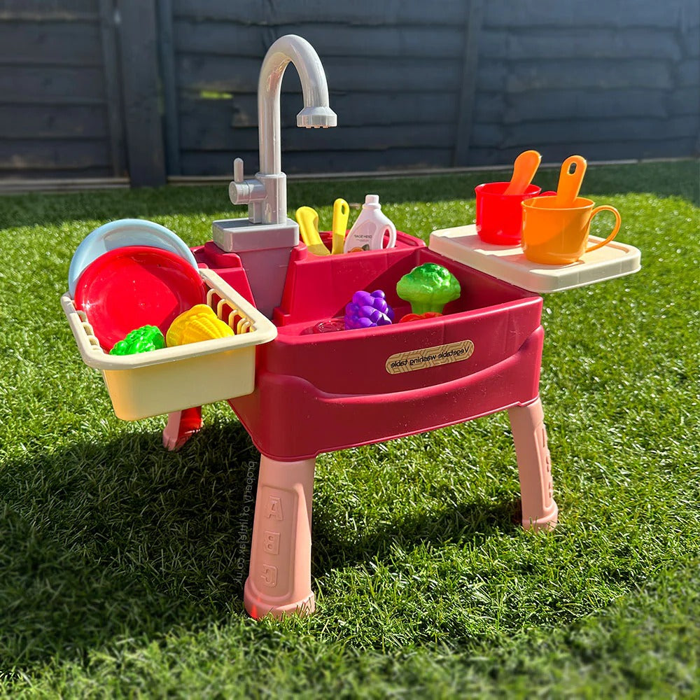 Children's Standing Play Sink — Working Tap, Indoor & Outdoor