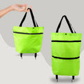 2-in-1 Foldable Shopping Bag with Wheels — Tote or Trolley