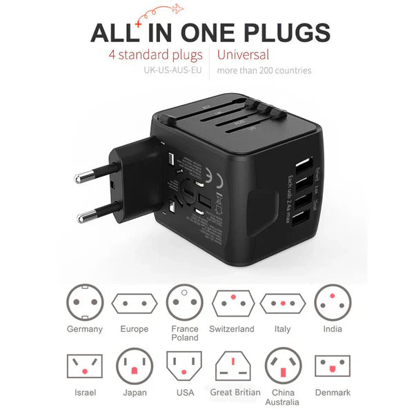Multi-Port Travel Adapter — All-in-One Universal Charger