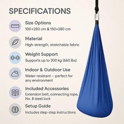 Sensory Therapy Swing — Calming Indoor & Outdoor Hammock