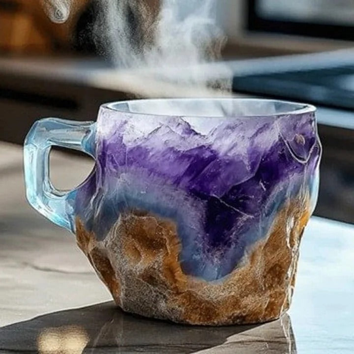 Crystal-Inspired Coffee Mugs — Elegant Faceted Drinkware