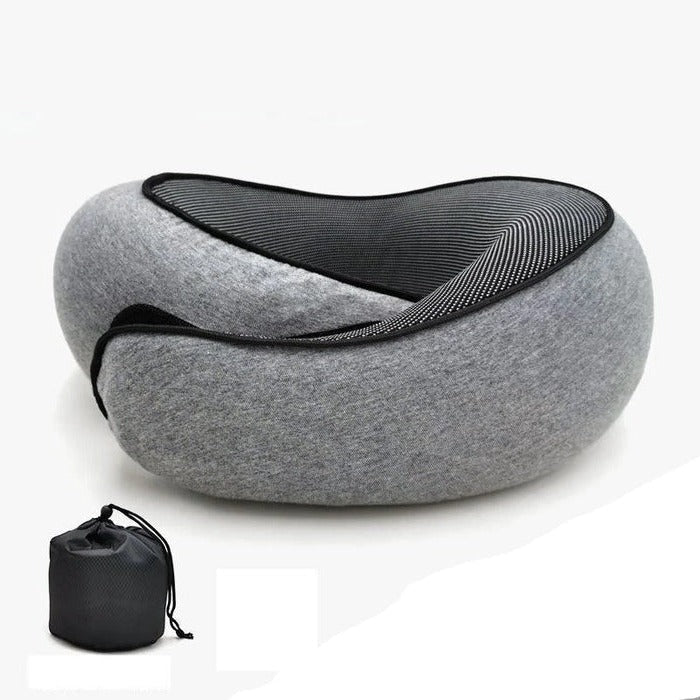 Memory Foam Travel Neck Pillow — Adjustable U-Shaped Support