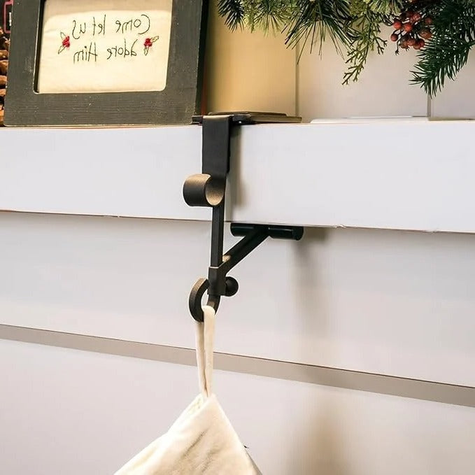 2-in-1 Garland & Christmas Stocking Holders for Mantel
