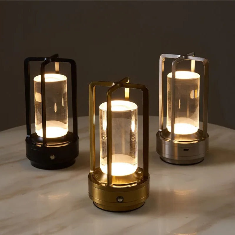 Cordless Nordic Table Lamp with Touch Dimming — Rechargeable & Portable