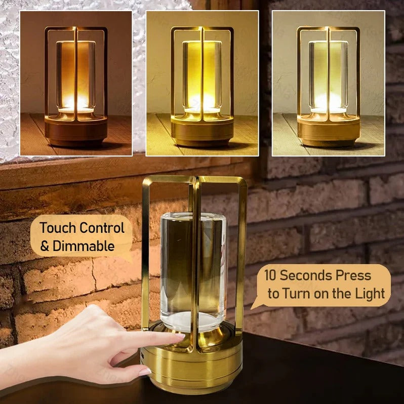 Cordless Nordic Table Lamp with Touch Dimming — Rechargeable & Portable