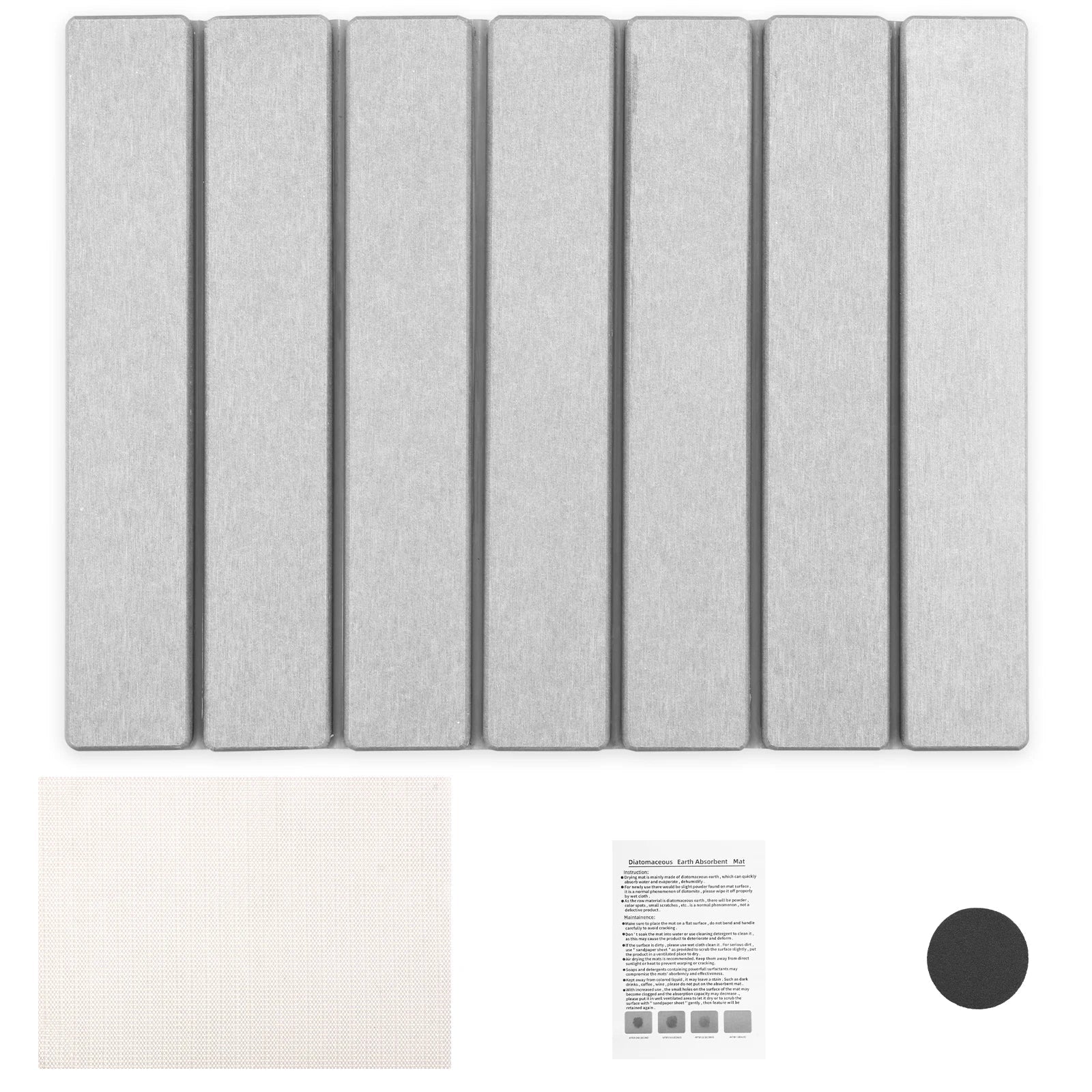 Foldable Diatomite Stone Dish Drying Mat — Fast-Absorbing