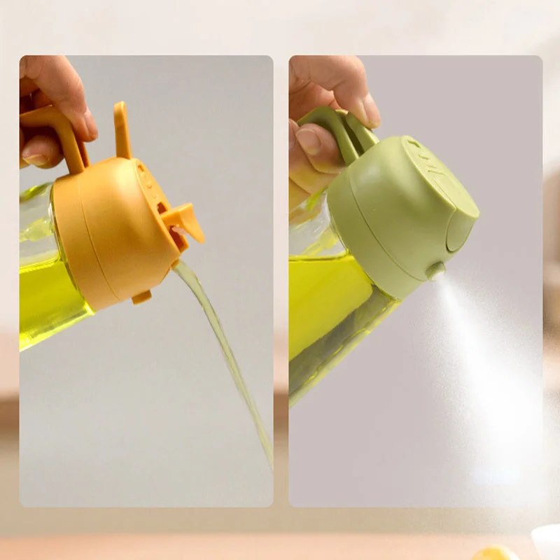 2-in-1 Glass Oil Sprayer & Dispenser — Spray or Pour