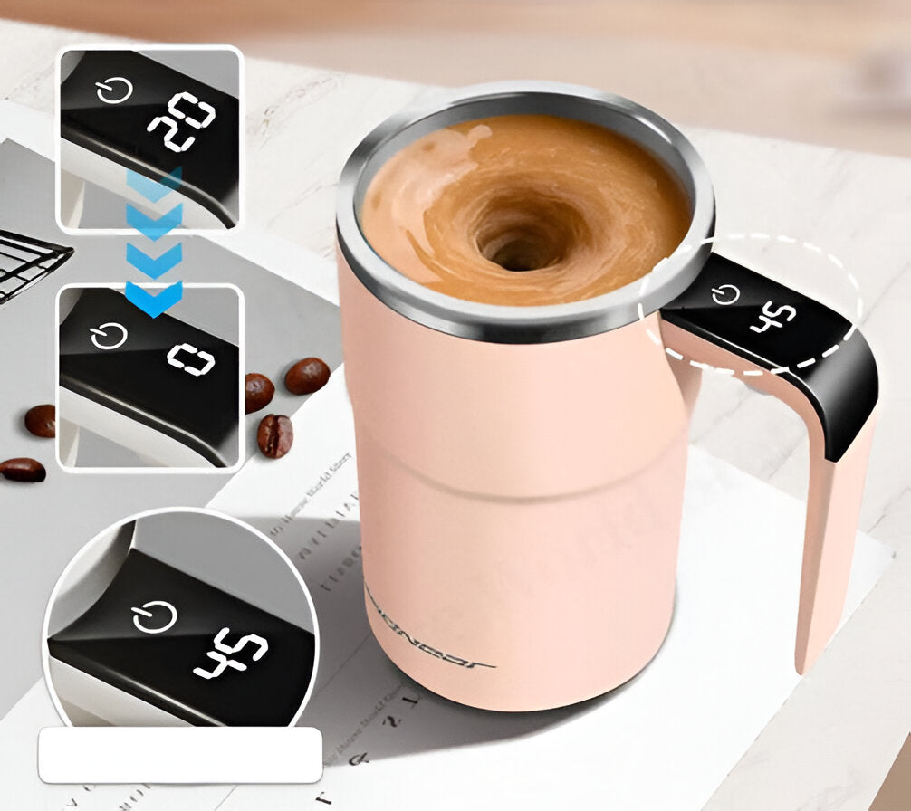 Rechargeable Self-Stirring Mug — Automatic One-Touch Mixer